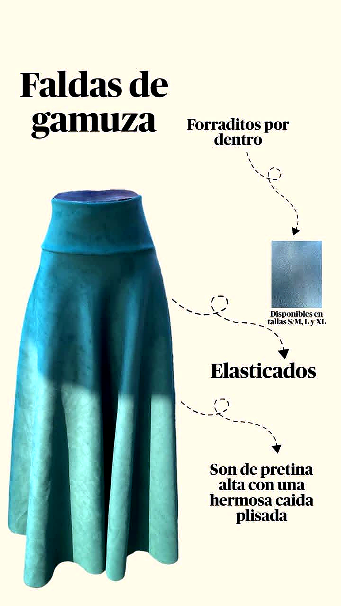 Falda de gamuza