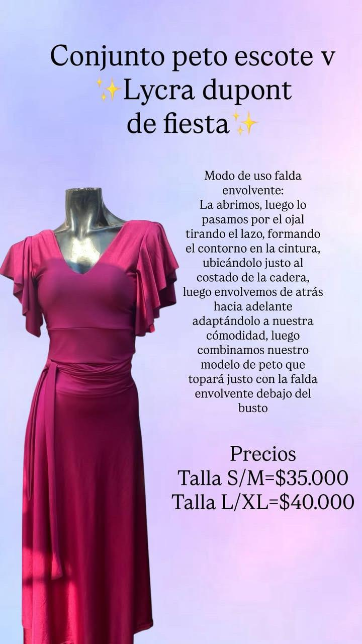 Conjunto peto escote V