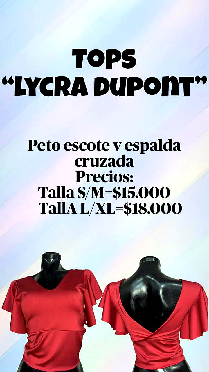 Peto escote y espalda cruzada rojo