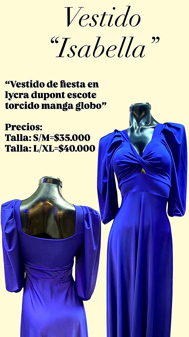 Vestido Isabella manga globo